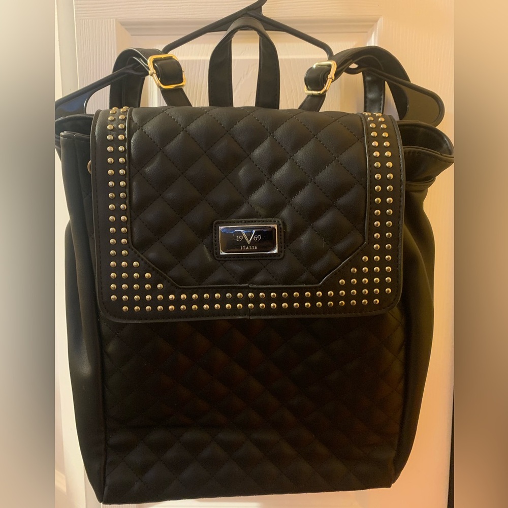 Black V Italia Quilted bag